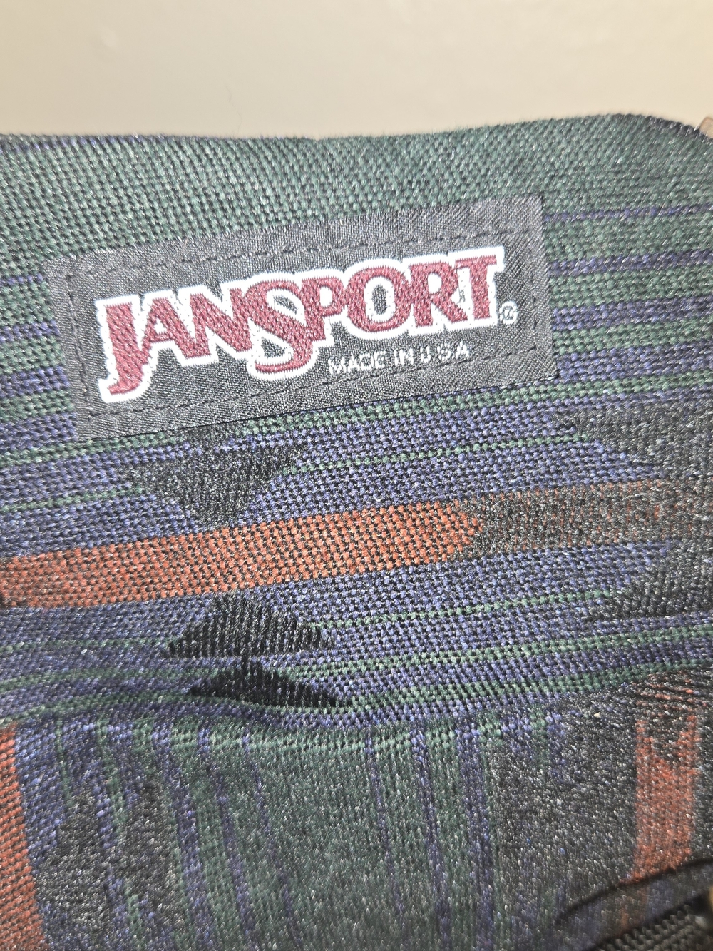 Jansport Mini Backpack with Brown Leather Flap 90s Vintage - Picture 3 of 8